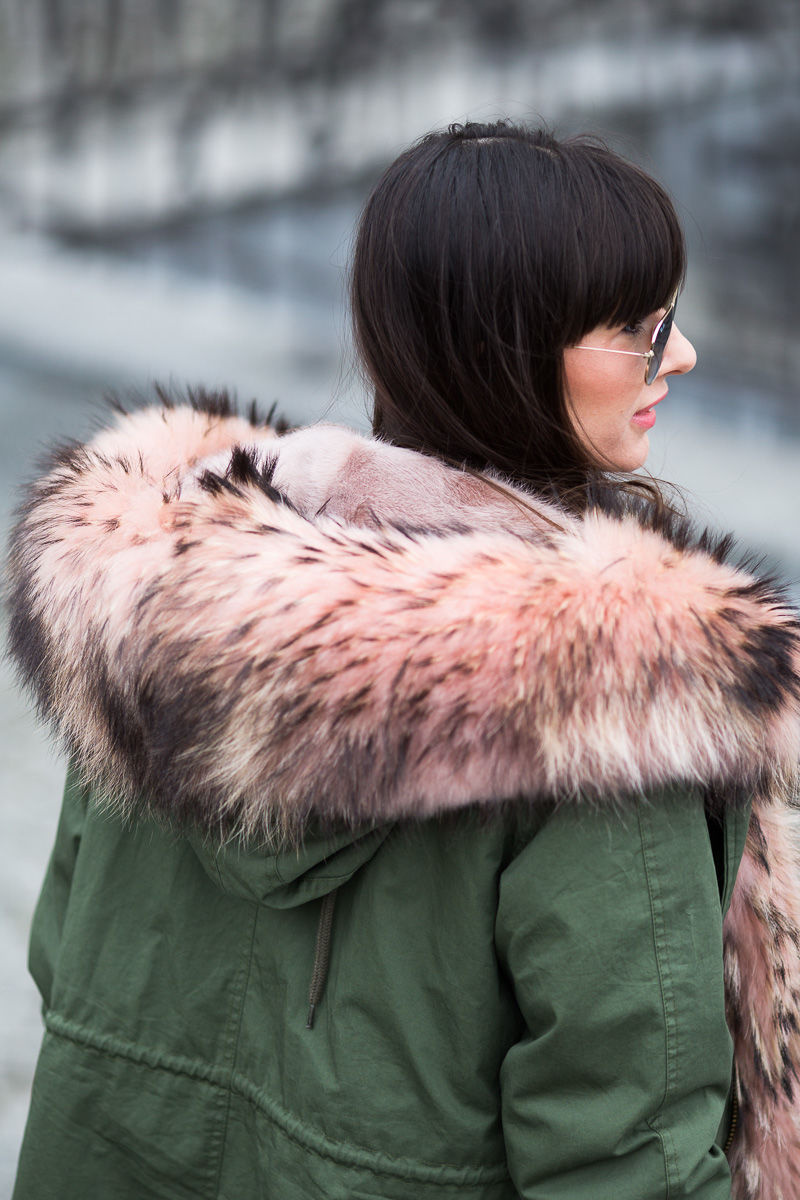 Fur collars for hoods on sale