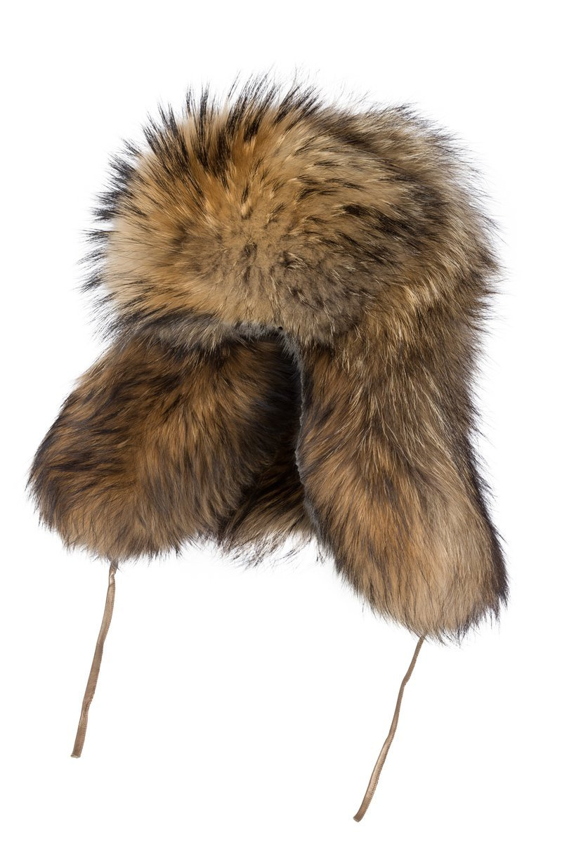 Men,s genuine Raccoon Fur Trapper Hat MEN \ FUR HATS Tytuł sklepu