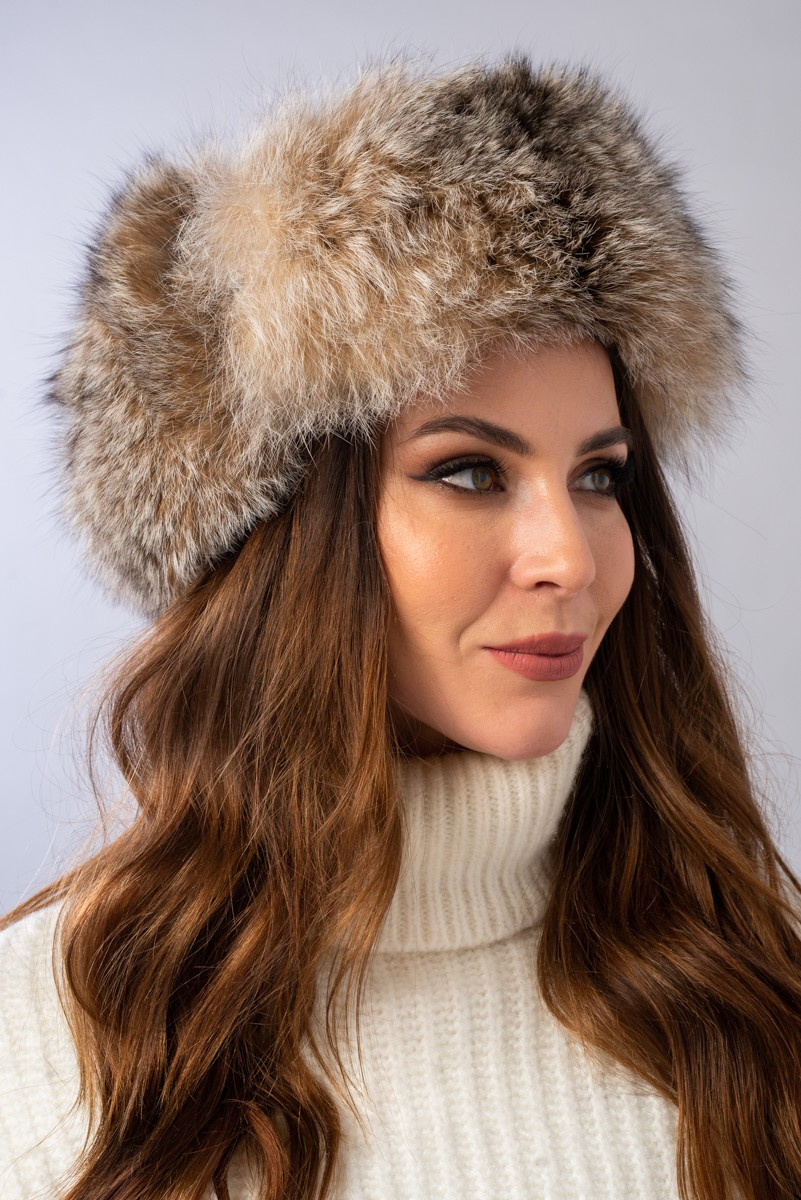 Womens Fur Trapper Hat in Black WOMEN \ HATS AND SCARFS \ FUR HATS