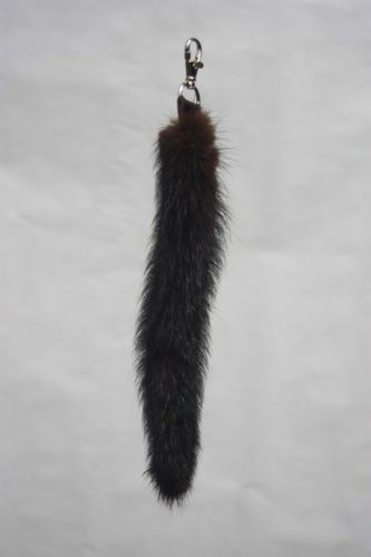 Genuine Mink Fur Pendant in Brown