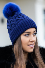 Winter hat with real fur pom pom new arrivals