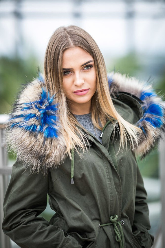 Customized Raccoon Fur Collar For Hood 