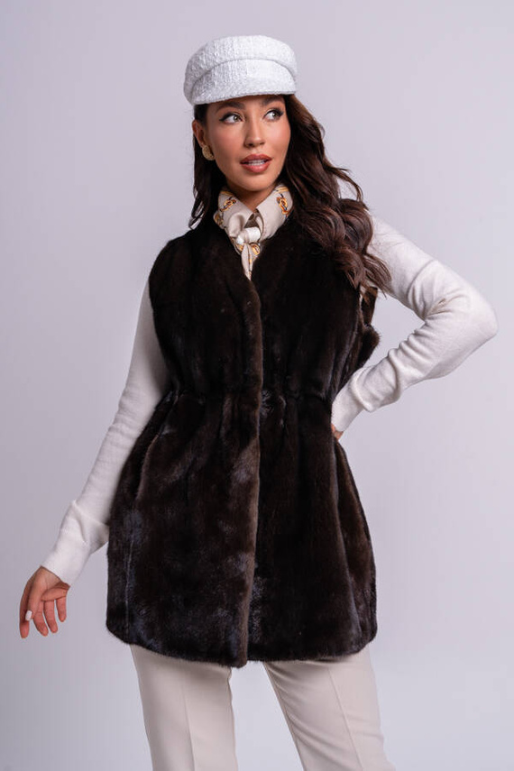  Women's Genuine Fox Fur Waistcoat