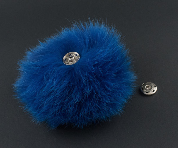 Ladies Winter Beanie Hat with Genuine Raccoon Dog pompom 